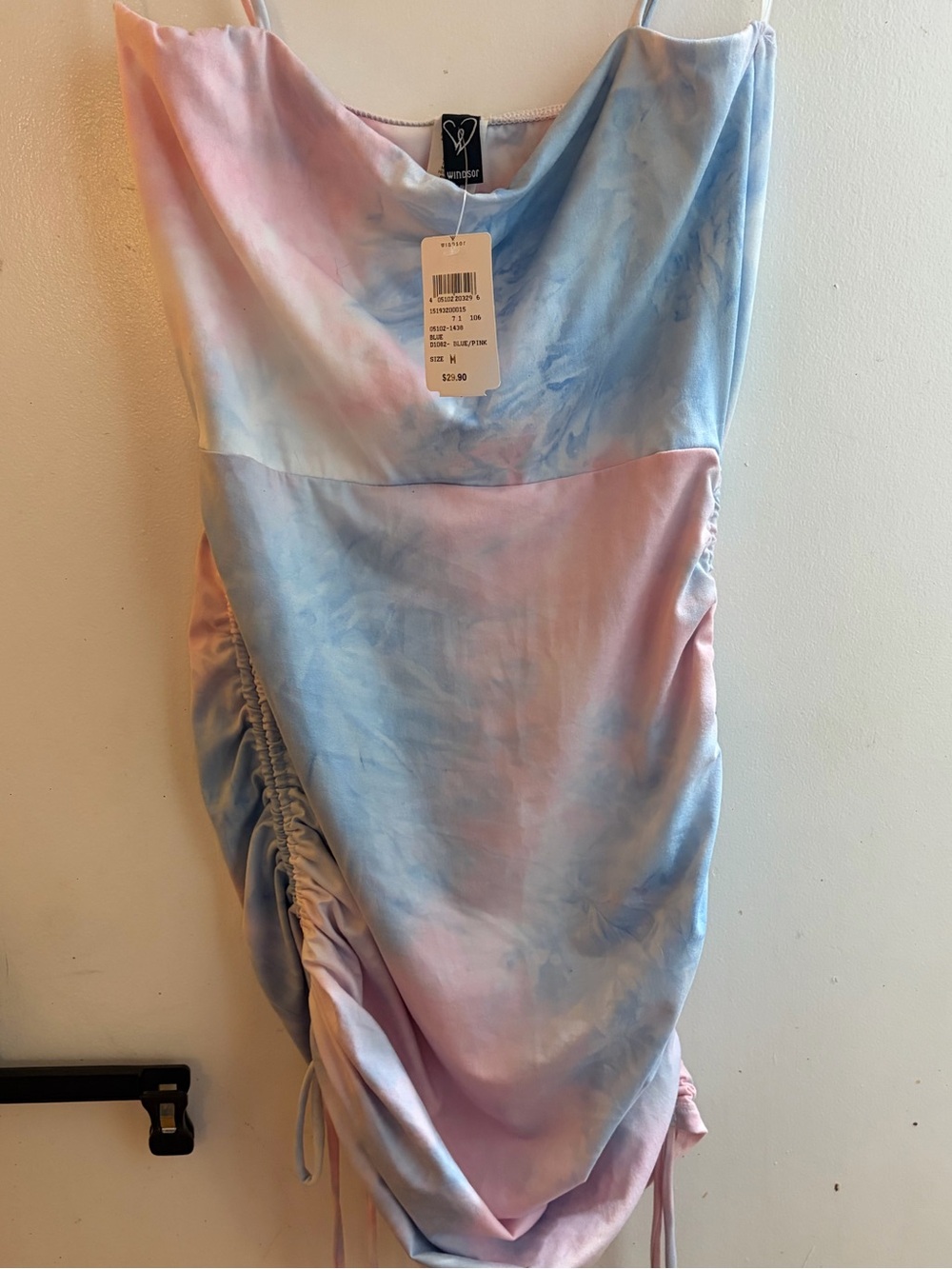 Windsor Pastel Tie-Dye Slip Dress - Blue & Pink